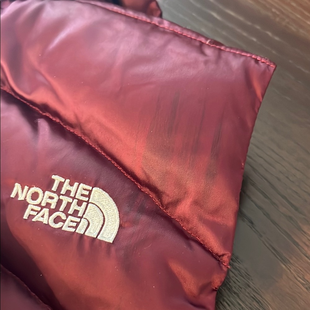 The North Face Maroon Puffer Vest - Picture 8 of 10